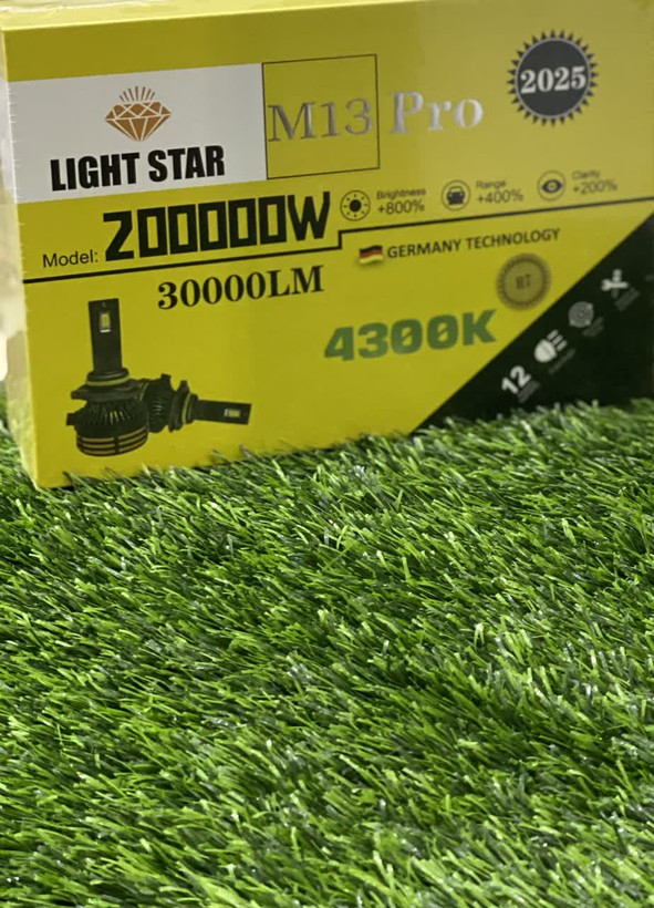 هدلایتm13pro(لایت استار)_60w_30000Lm_زرد نچرال